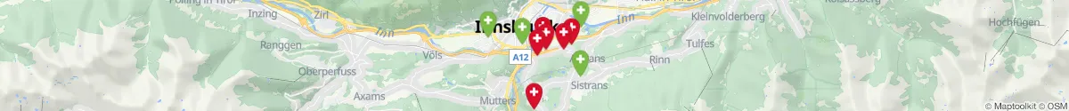 Kartenansicht für Apotheken-Notdienste in der Nähe von Lans (Innsbruck  (Land), Tirol)